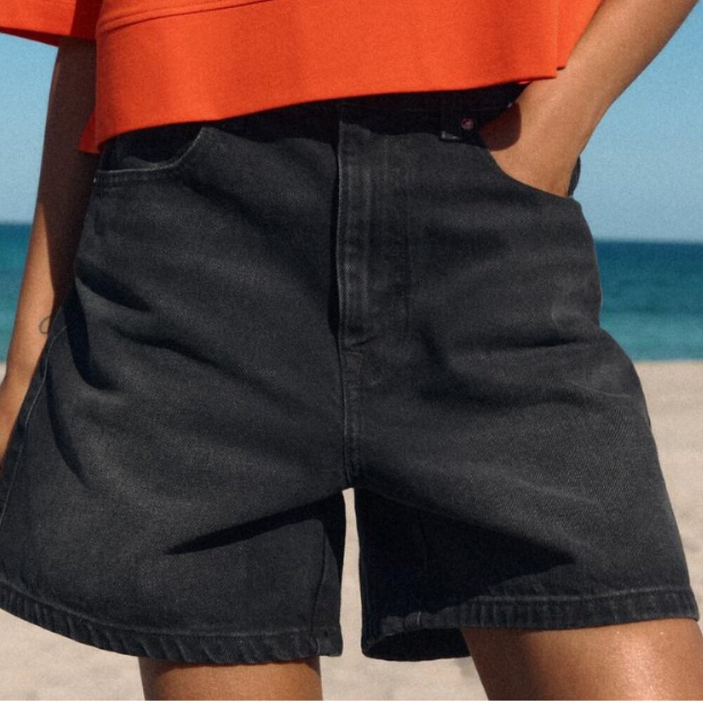 Zara High Waisted Mom Shorts